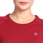 Women's Active Round Neck Tee's photograph that's made with an innovative bamboo and organic cotton fabric from Lavos Performance, a carbon neutral eco-fashion company. 