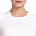 Women's Active Round Neck Tee's photograph that's made with an innovative bamboo and organic cotton fabric from Lavos Performance, a carbon neutral eco-fashion company. 