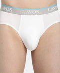 Lavos Mens Solid Brief's photograph that's made with an innovative bamboo and organic cotton fabric from Lavos Performance, a carbon neutral eco-fashion company. 