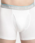 Lavos Mens Trunk Solid's photograph that's made with an innovative bamboo and organic cotton fabric from Lavos Performance, a carbon neutral eco-fashion company. 