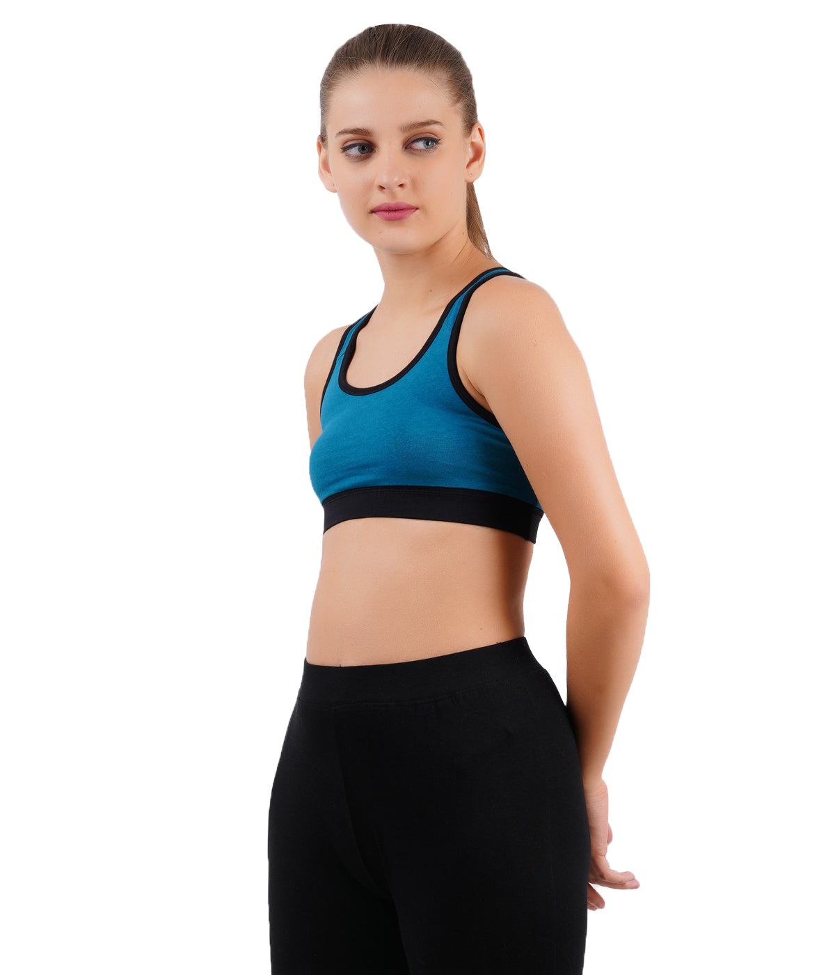 Lavos Womens Reversible Sports Bra's photograph that's made with an innovative bamboo and organic cotton fabric from Lavos Performance, a carbon neutral eco-fashion company. Buy Reversible Sports Bra Online In India. Ideal for allergy-prone and sensitive skin.Label free for all day comfort.50% Organic cotton, 42% Bamboo, 8% Elastane.Explore latest Collection Of Bamboo Clothes At Lavos Performance.