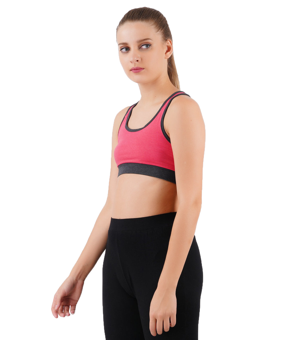 Lavos Womens Reversible Sports Bra's photograph that's made with an innovative bamboo and organic cotton fabric from Lavos Performance, a carbon neutral eco-fashion company. Buy Reversible Sports Bra Online In India. Ideal for allergy-prone and sensitive skin.Label free for all day comfort.50% Organic cotton, 42% Bamboo, 8% Elastane.Explore latest Collection Of Bamboo Clothes At Lavos Performance.