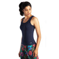 Lavos Womens Tank Top's photograph that's made with an innovative bamboo and organic cotton fabric from Lavos Performance, a carbon neutral eco-fashion company. Buy Bamtop For Women Online In India. Bamtop Can be used as leisure wear/active wear and gives sporty fit.Anti-bacterial and odor free And 50% Organic cotton, 42% Bamboo, 8% Elastane. Explore Latest Collection Of Bamboo Clothes At Lavos Performance.