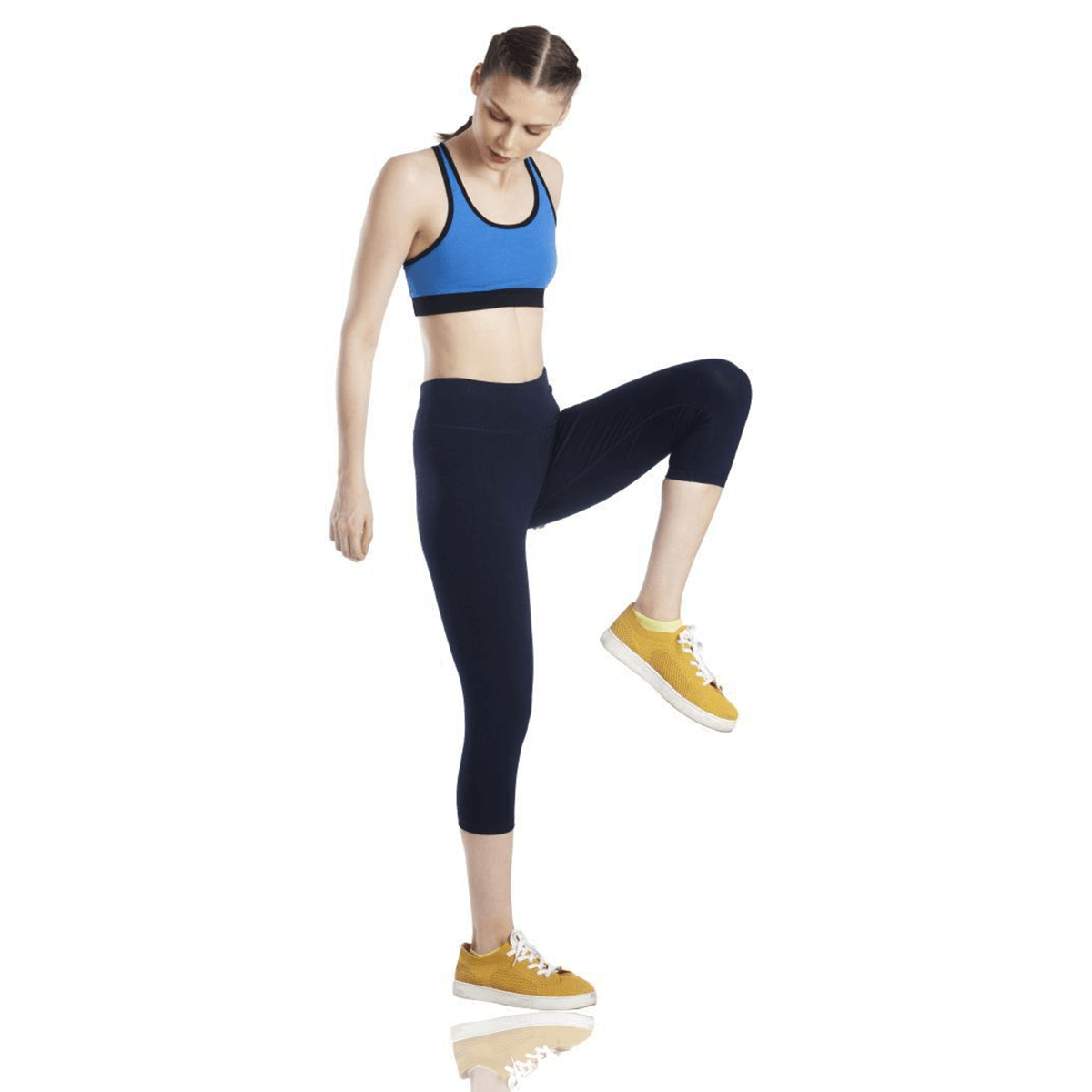 Lavos Womens Reversible Sports Bra's photograph that's made with an innovative bamboo and organic cotton fabric from Lavos Performance, a carbon neutral eco-fashion company. Buy Reversible Sports Bra Online In India. Ideal for allergy-prone and sensitive skin.Label free for all day comfort.50% Organic cotton, 42% Bamboo, 8% Elastane.Explore latest Collection Of Bamboo Clothes At Lavos Performance.