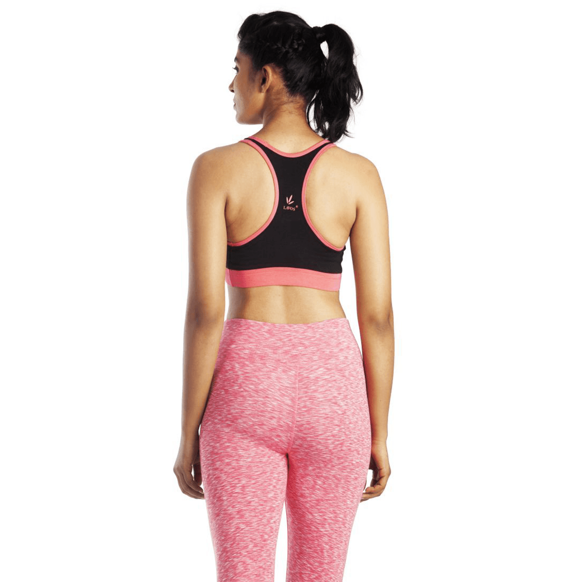 Lavos Womens Reversible Sports Bra's photograph that's made with an innovative bamboo and organic cotton fabric from Lavos Performance, a carbon neutral eco-fashion company. Buy Reversible Sports Bra Online In India. Ideal for allergy-prone and sensitive skin.Label free for all day comfort.50% Organic cotton, 42% Bamboo, 8% Elastane.Explore latest Collection Of Bamboo Clothes At Lavos Performance.